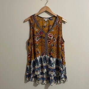 Patrons of Peace Floral Tank Top - Size Large